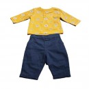 Miniklub Boys Casual T-shirt and Pant  ( Yellow and Blue) - 0-3m